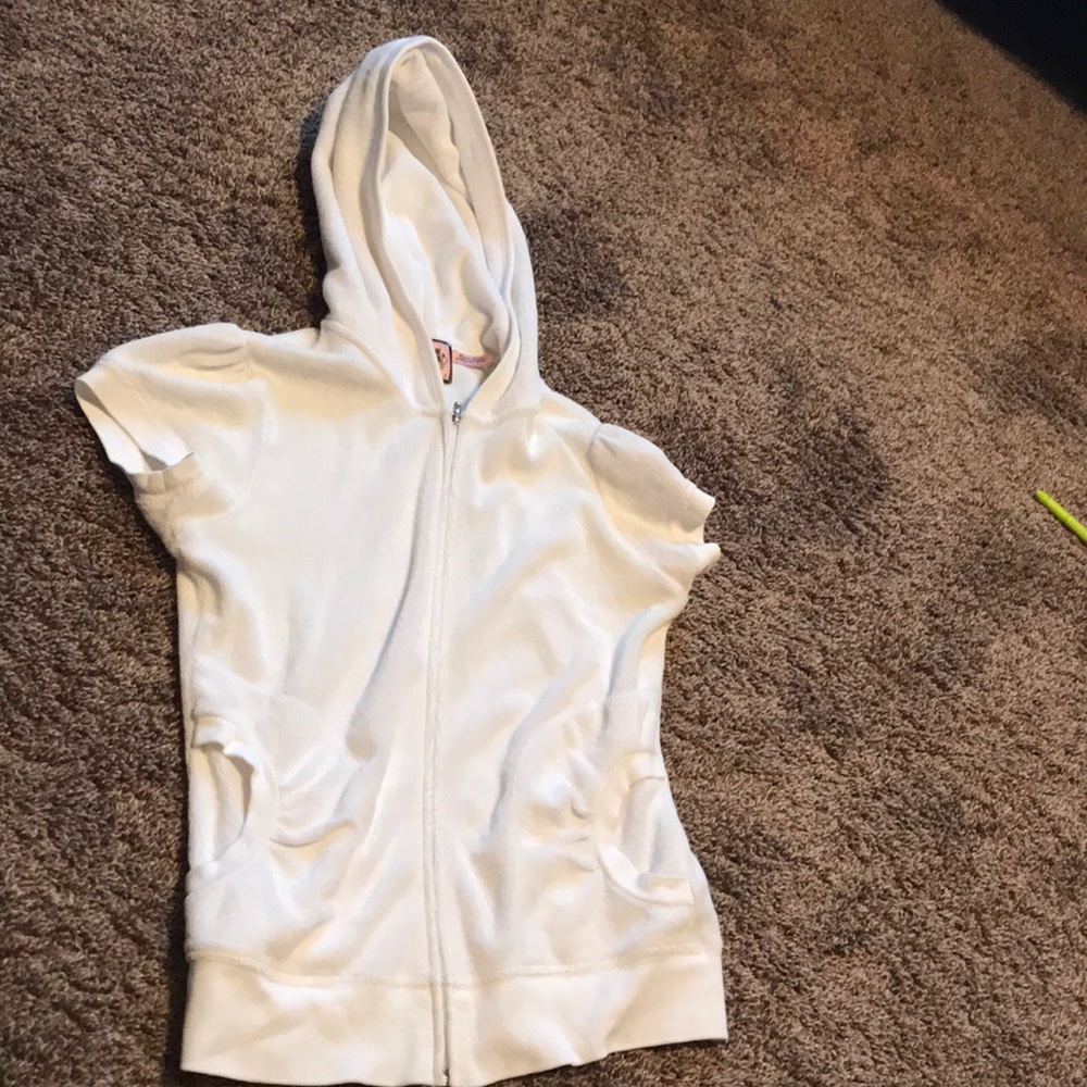 Juicy Couture short sleeve terry zip hoodie